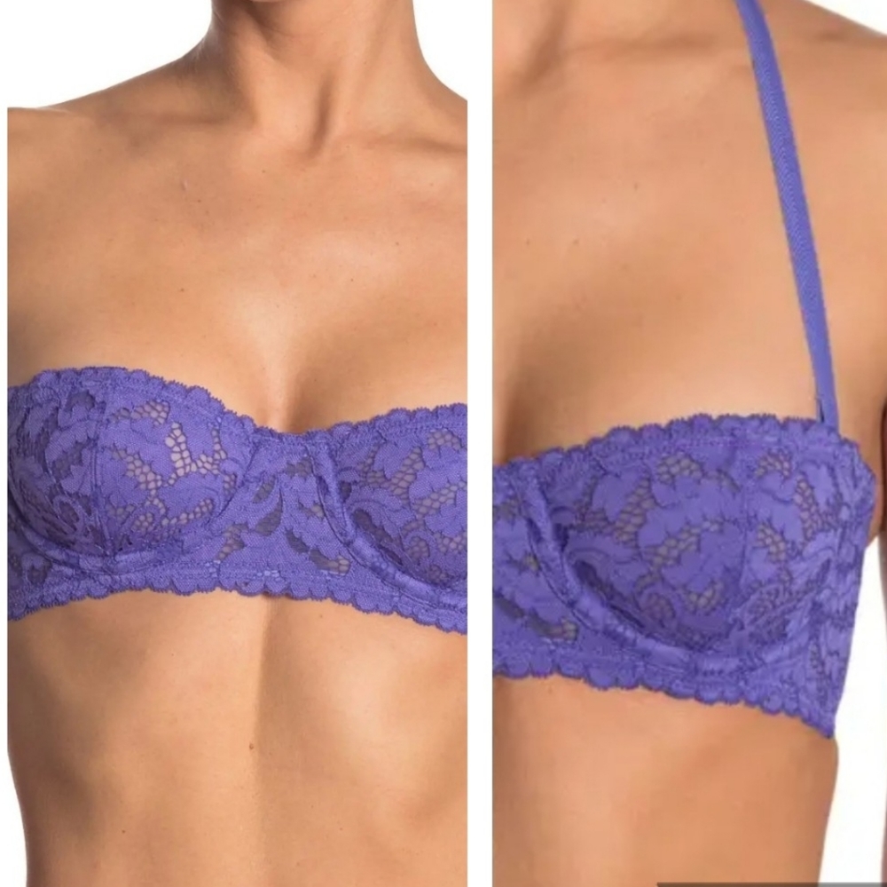 Free People Love Letters UnderWire Lace Purple Bra